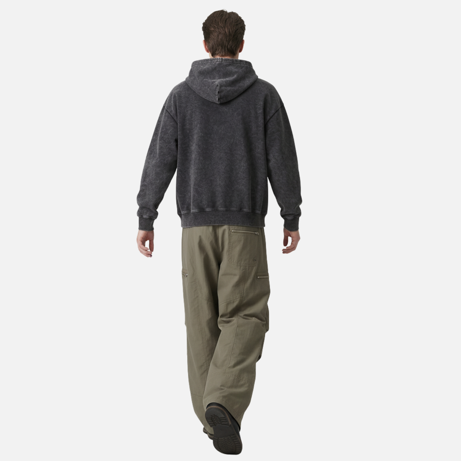 Washed Vintage Solid Color Hoodie