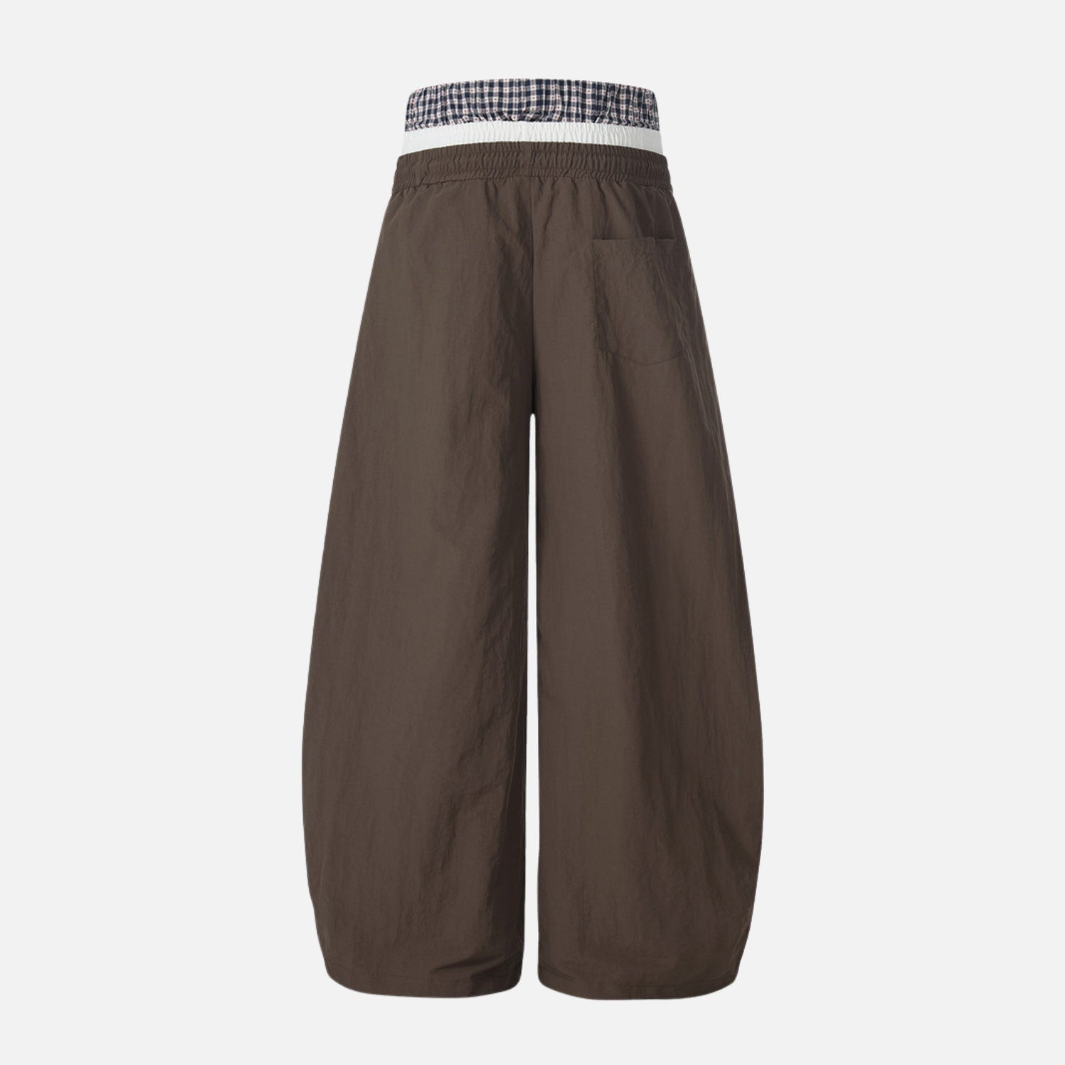 Faux-Layered Double-Waist Pants