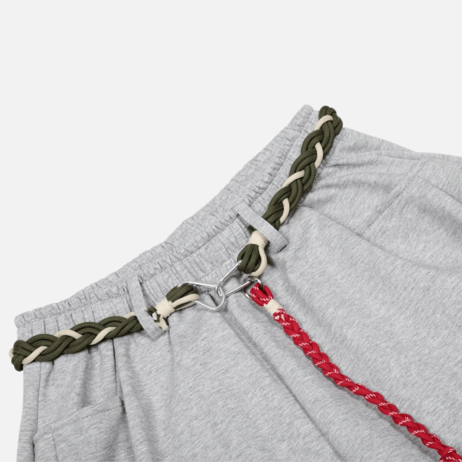 Woven Belt Baggy Pants
