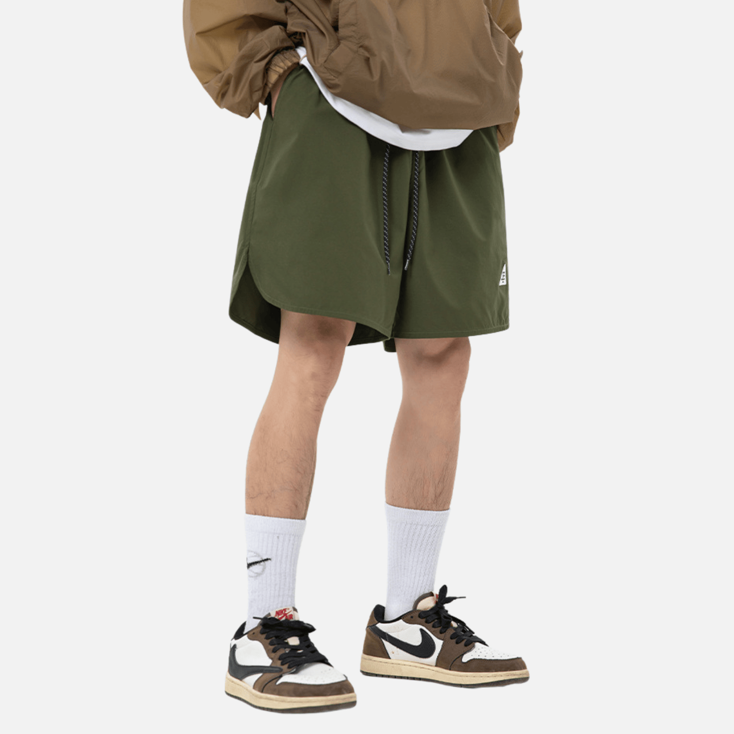 Curved Hem Pocket Shorts