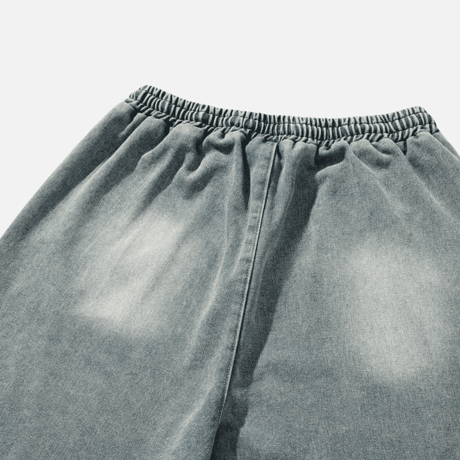Adjustable Waistband Denim Shorts