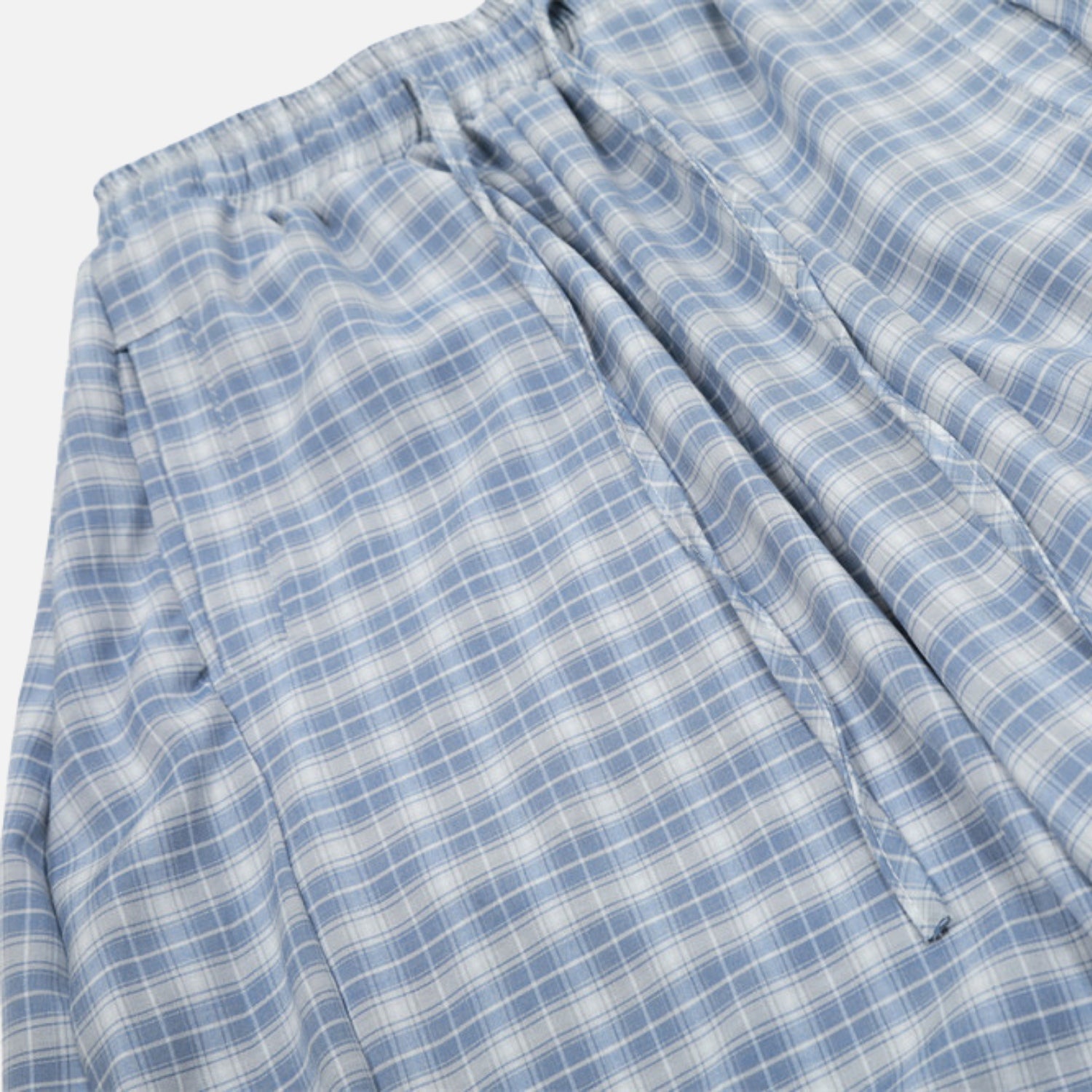 Plaid Slouchy Slant Baggy Pants