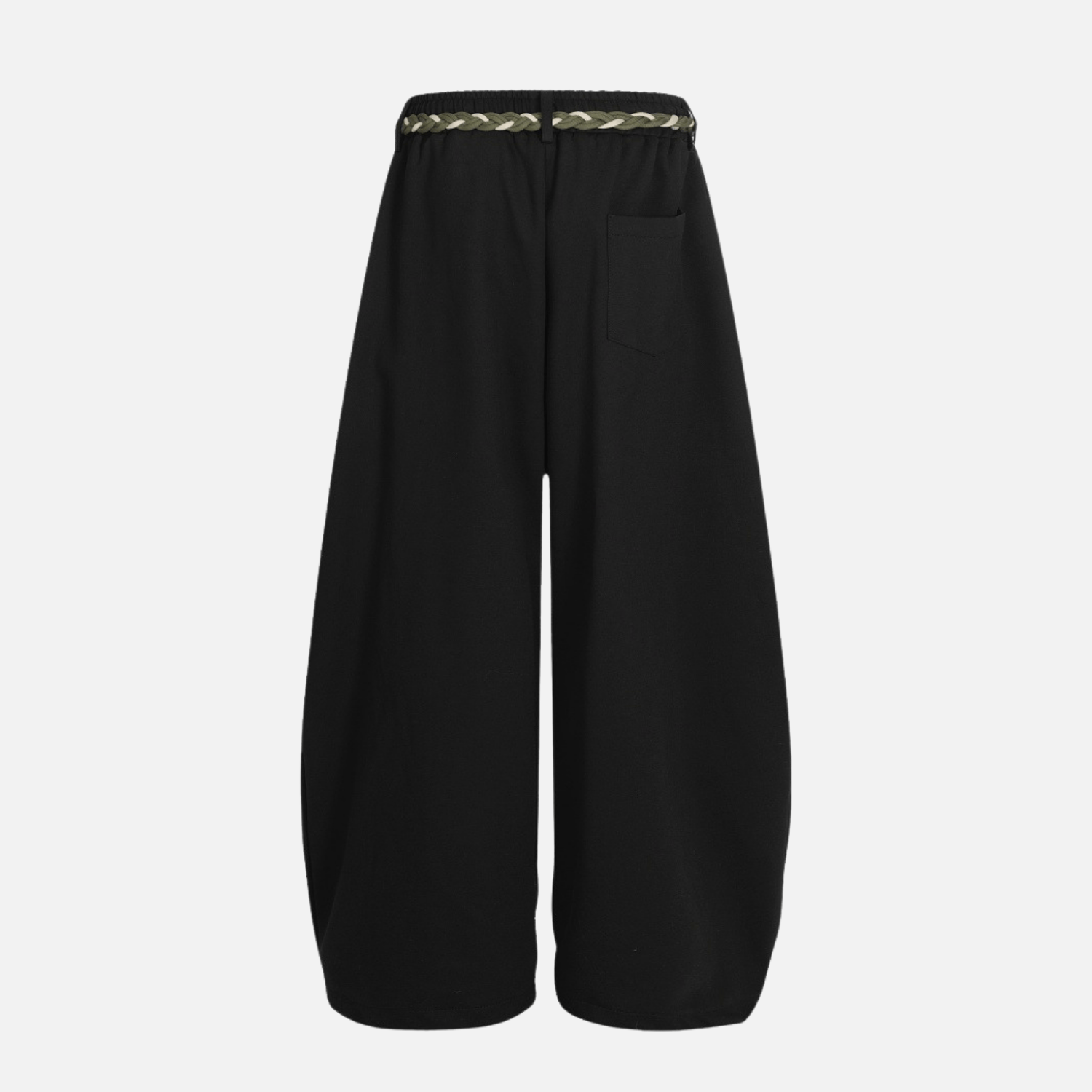 Woven Belt Baggy Pants