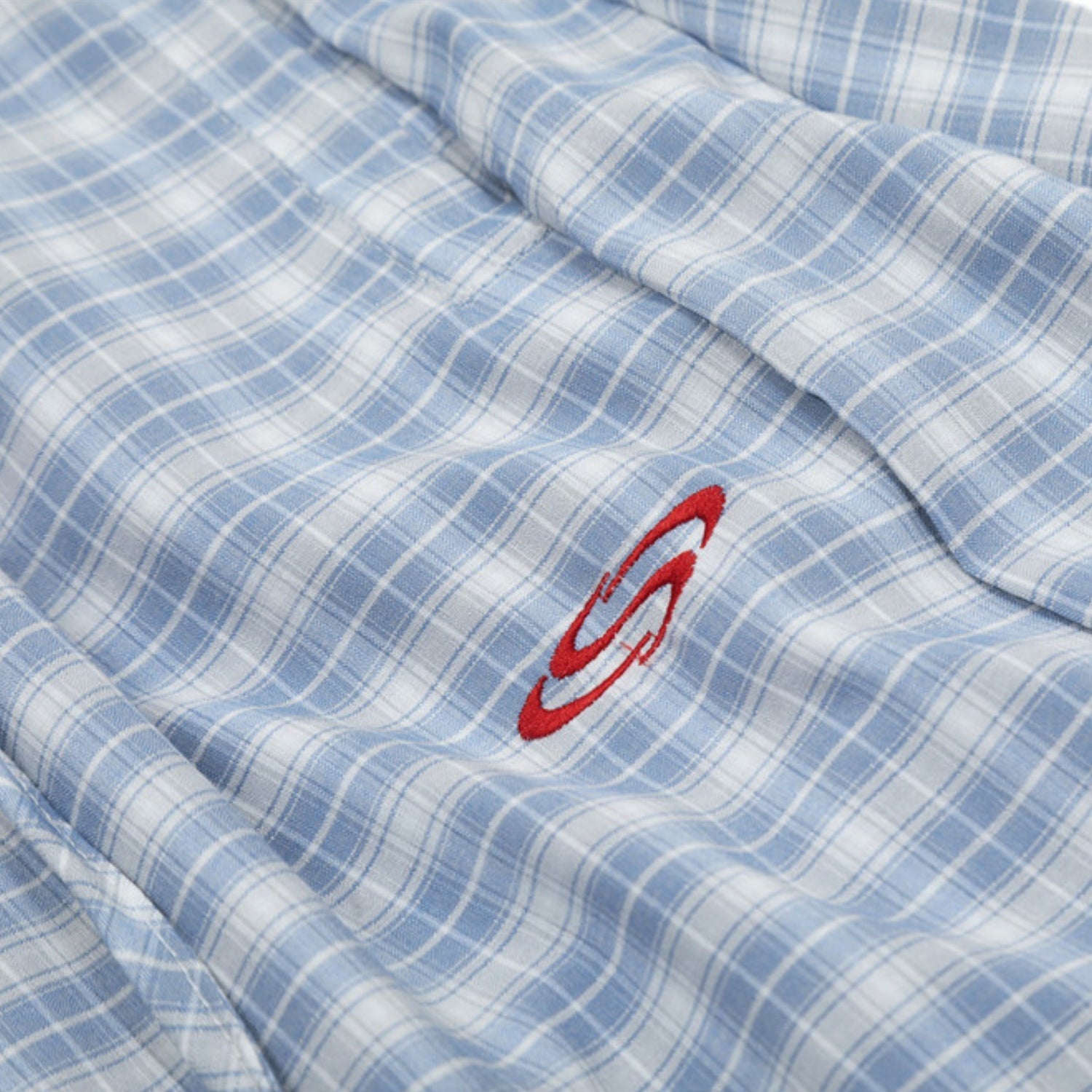 Plaid Slouchy Slant Baggy Pants