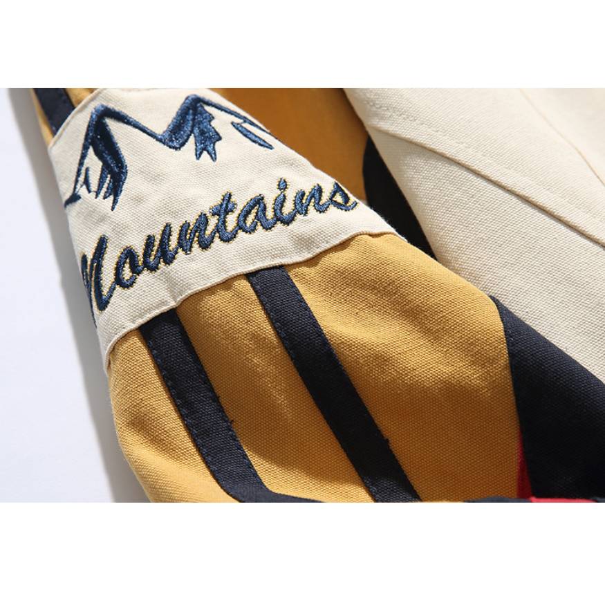 Colorblock Embroidered Jacket