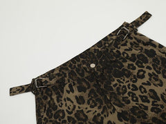 Leopard Print Cargo Shorts